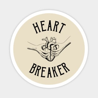 Heart Breaker Edgy Retro Anti Valentine Magnet